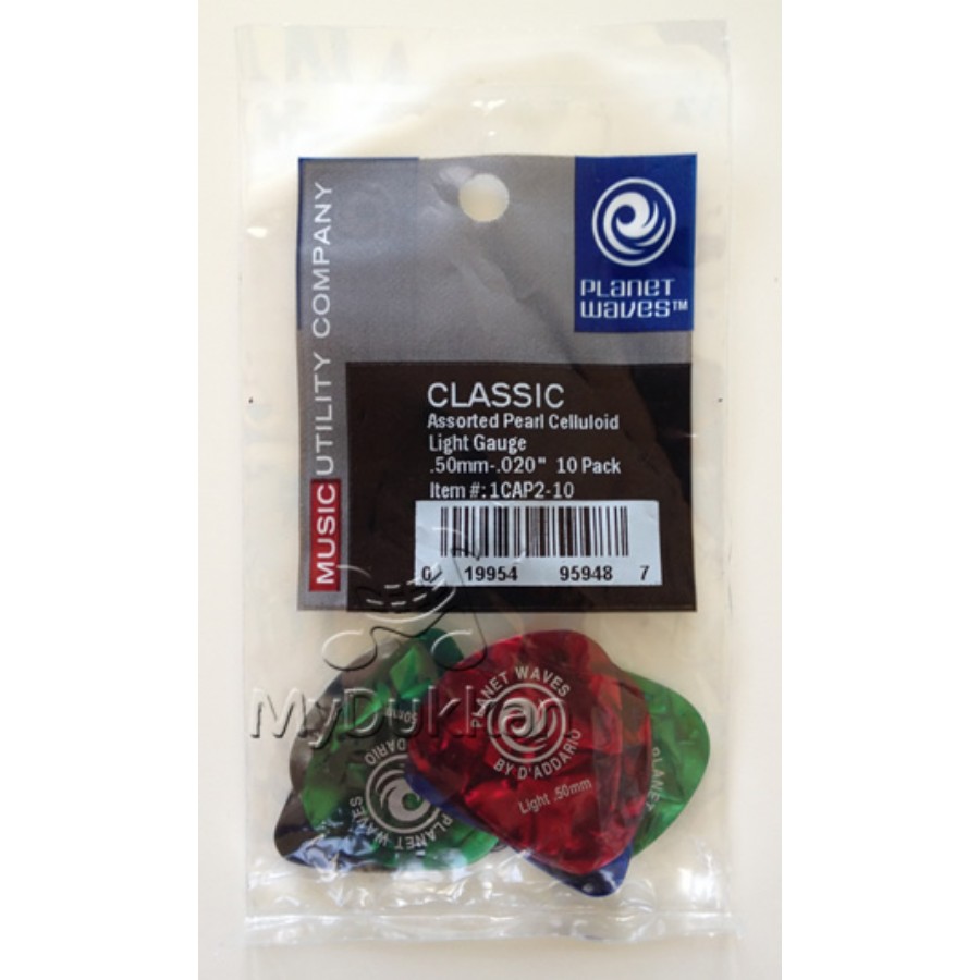 Planet Waves Celluloid Pearl Pick Light - 1CAP2-10 - 10 Adet Pena