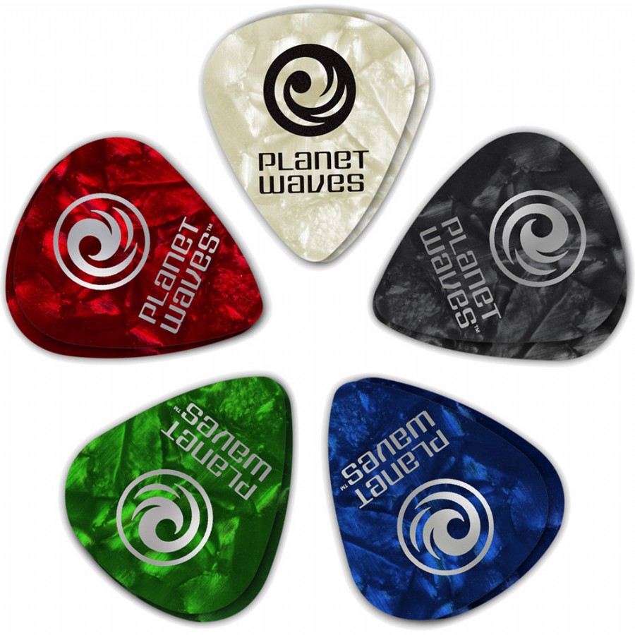 Planet Waves Celluloid Pearl Pick X Heavy - 1CAP7-10 - 10 Adet Pena