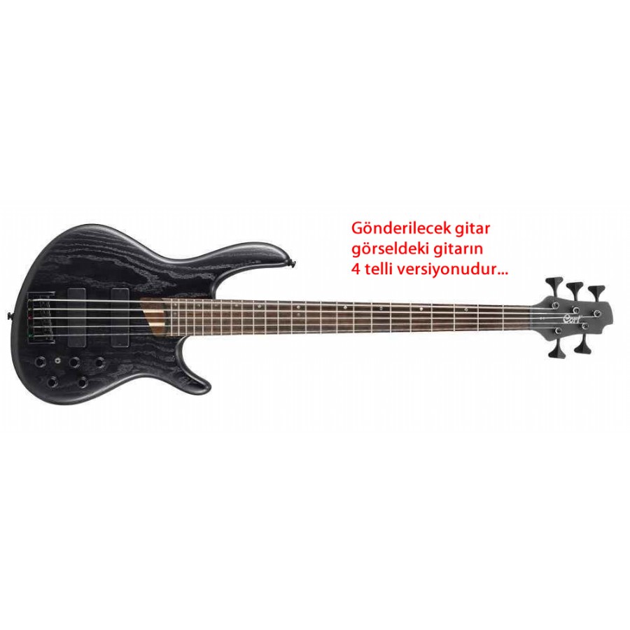 Cort B4 OPB (Open Pore Black) Bas Gitar