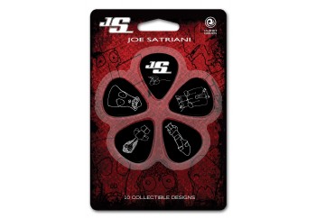DAddario Joe Satriani Signature Guitar Picks Siyah - Thin 0.50 mm - 10 Adet - Pena