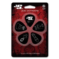 DAddario Joe Satriani Signature Guitar Picks 1CBK6-10JS - Siyah - Heavy 1mm - 10 Adet