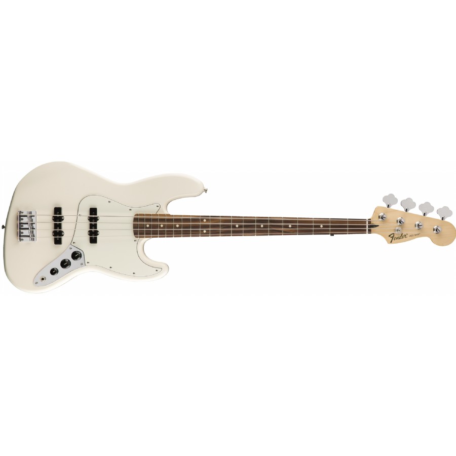 Fender Standard Jazz Bass Arctic White Pau Ferro Bas Gitar