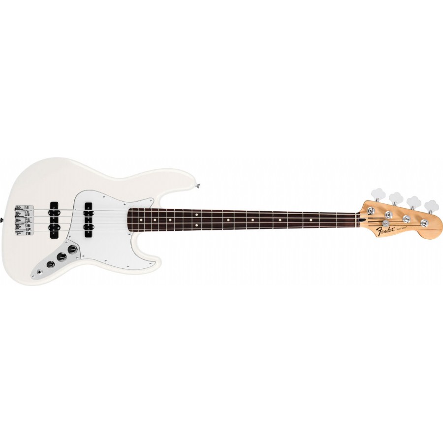 Fender Standard Jazz Bass Arctic White Rosewood Bas Gitar