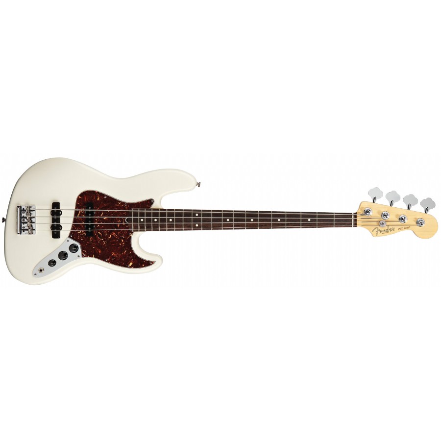 Fender American Standard Jazz Bass Olympic White Rosewood Bas Gitar