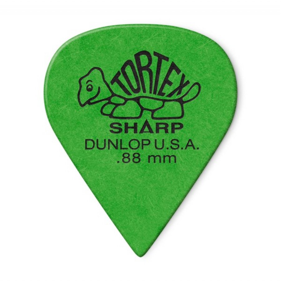 Jim Dunlop Tortex Sharp Yeşil .88 mm - 1 Adet Pena