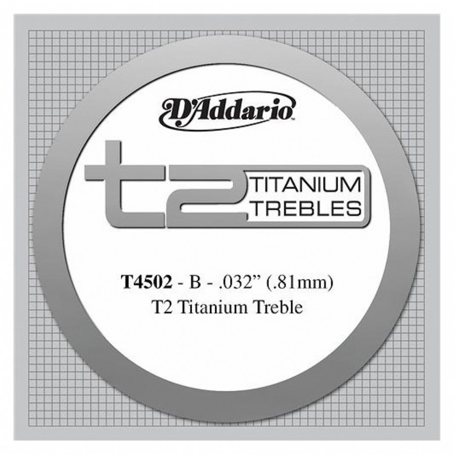 D'Addario T2 Titanium Normal Single String T4502 - si Tek Tel Klasik Gitar Tek Tel