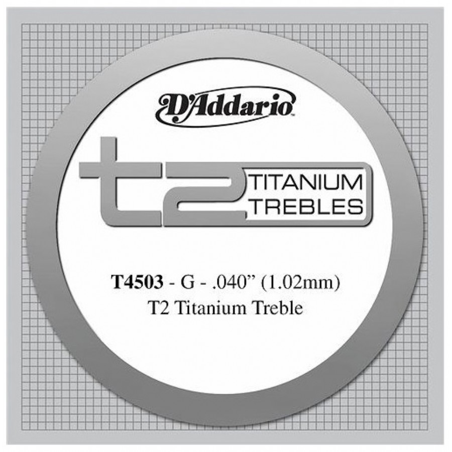 D'Addario T2 Titanium Normal Single String T4503 - Sol Tek Tel Klasik Gitar Tek Tel