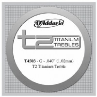 D'Addario T2 Titanium Normal Single String T4503 - Sol Tek Tel