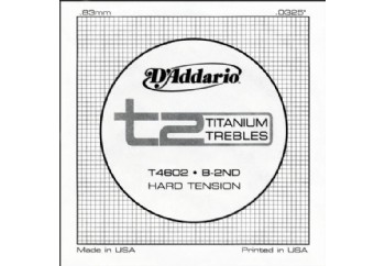 D'Addario T2 Titanium Hard Single T4602 - si - Tek Tel - Klasik Gitar Tek Tel