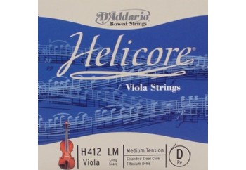 D'Addario Helicore Viola Strings H412LM - D (Re) Teli - Tek Tel - Viyola Teli