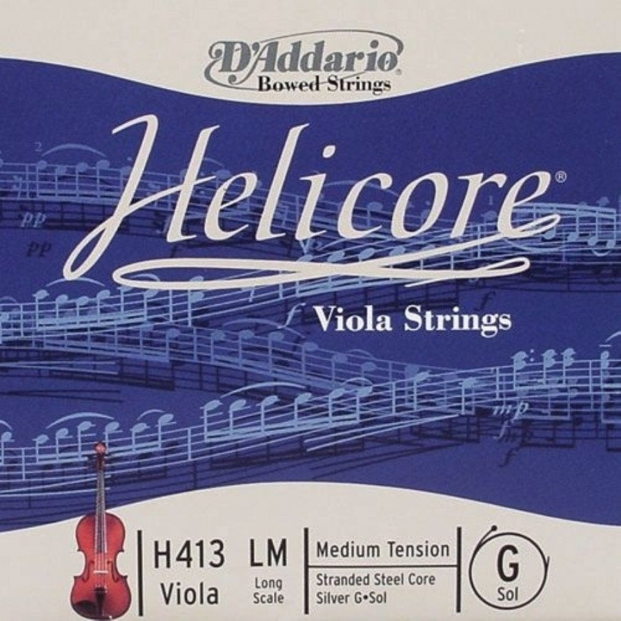 D'Addario Helicore Viola Strings H413LM - G (Sol) Teli Viyola Teli