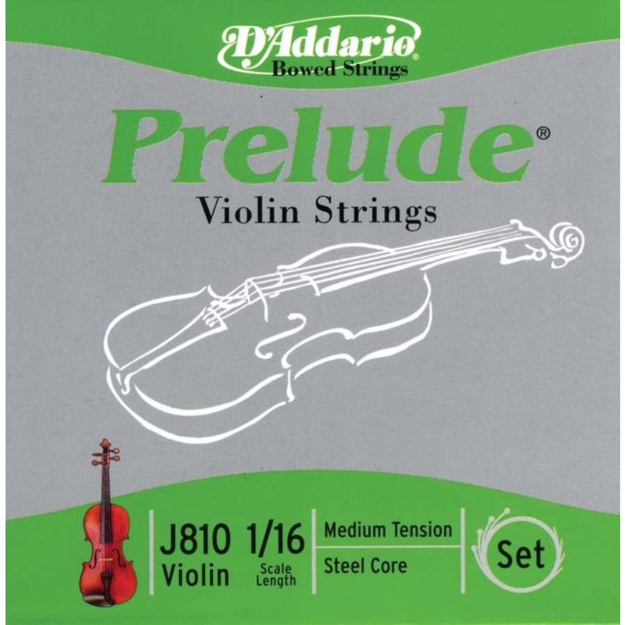 D'Addario Prelude Violin 1/16 Scale Medium Tension Takım Tel - J810116 Keman Teli (1/16)