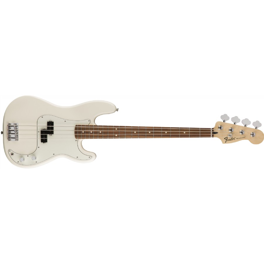 Fender Standard Precision Bass Arctic White - Pau Ferro Bas Gitar