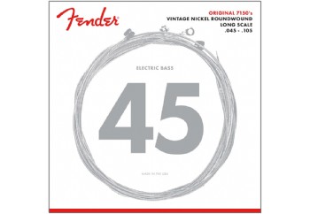 Fender 7150M Pure Nickel Long Scale Medium Takım Tel - Bas Gitar Teli 045-105