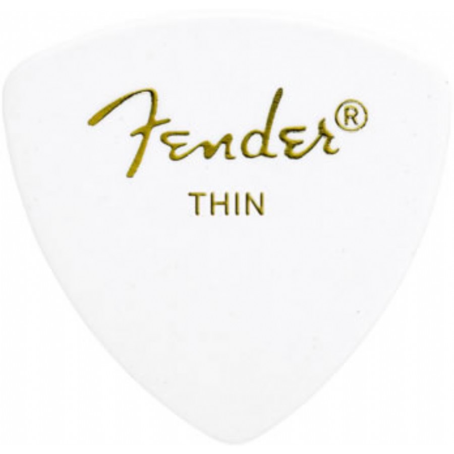 Fender 346 Shape Classic Celluloid Picks White - Thin Pena