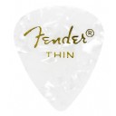 Fender 351 Premium Celluloid Picks White Moto - Thin - 1 Adet