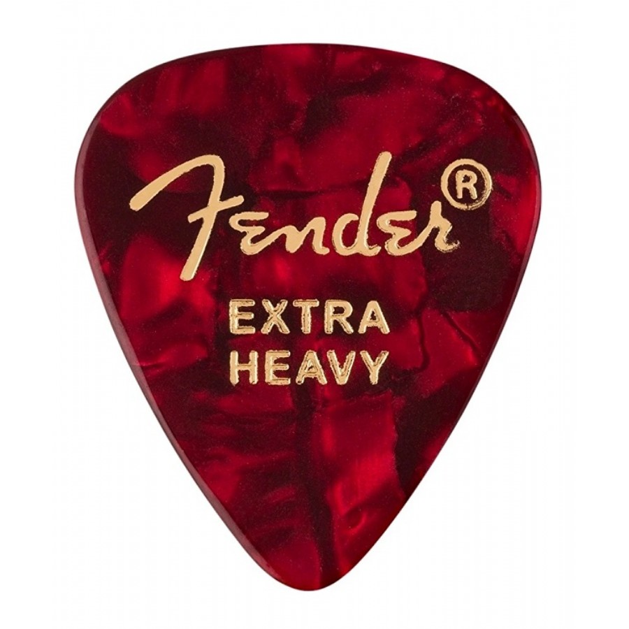Fender 351 Premium Celluloid Picks Red Moto Extra Heavy - 1 Adet Pena