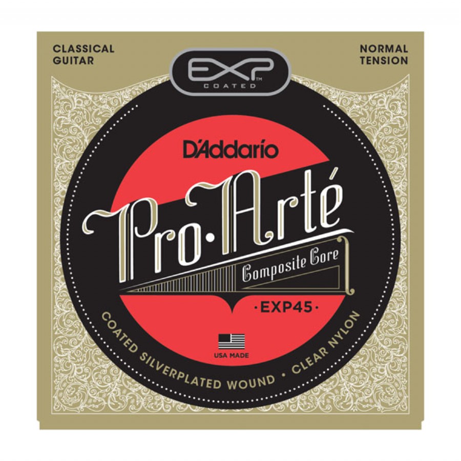 D'Addario EXP45 Coated, Normal Tension Takım Tel Klasik Gitar Teli
