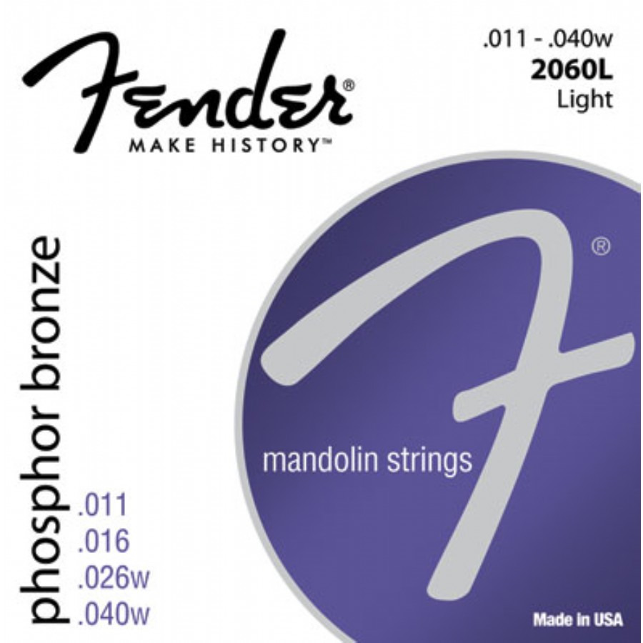 Fender 2060L Phosphor Bronze Mandolin Strings Takım Tel Mandolin Teli