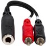 Hosa Technology YPR-257 15 Santim 6.35 mm. Stereo (Dişi) - 2xRCA (Erkek)