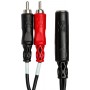 Hosa Technology YPR-257 15 Santim 6.35 mm. Stereo (Dişi) - 2xRCA (Erkek)