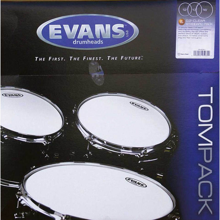 Evans Genera G2 Clear ETP-G2CLR-S Standard Head Set Tom Derisi Seti