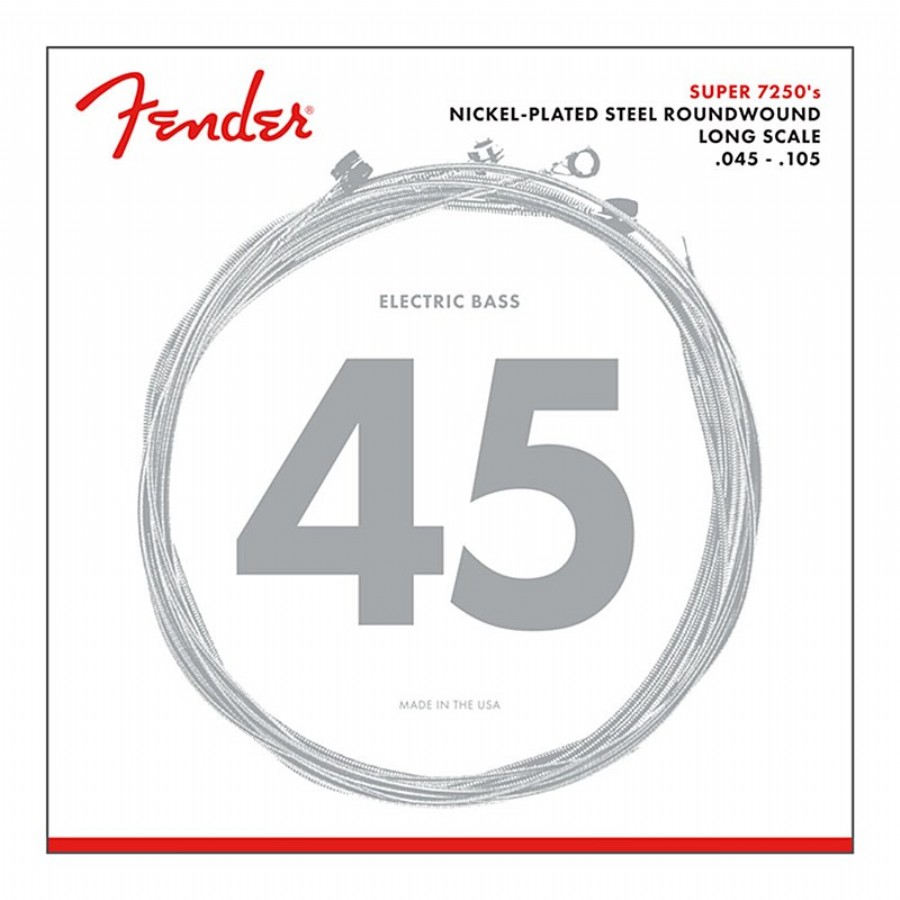 Fender Super 7250M Bass Strings Takım Tel Bas Gitar Teli 045-105