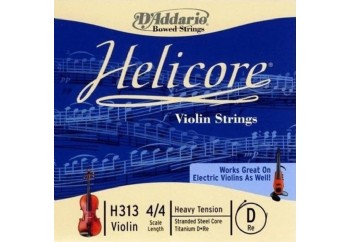 D'addario Helicore H313H - D (Re) - Heavy Tek Tel - Keman teli