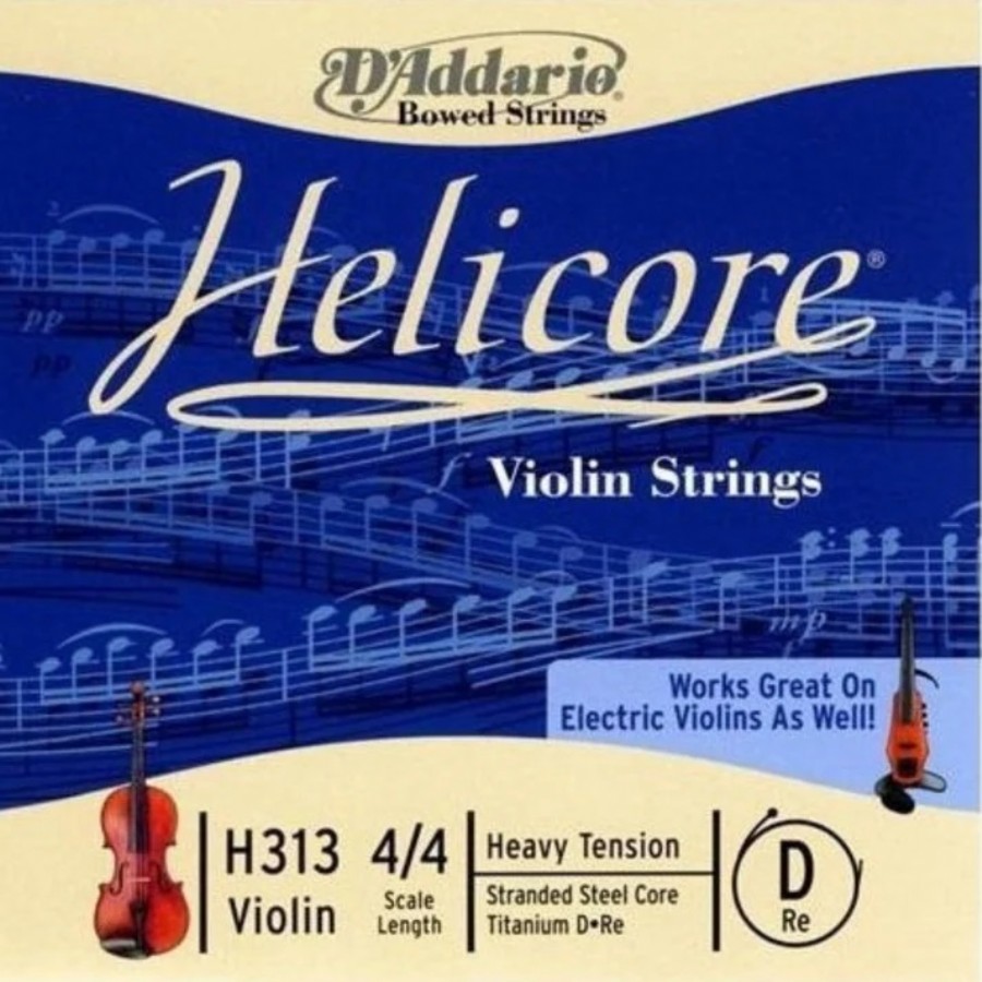 D'addario Helicore H313H - D (Re) - Heavy Tek Tel Keman teli