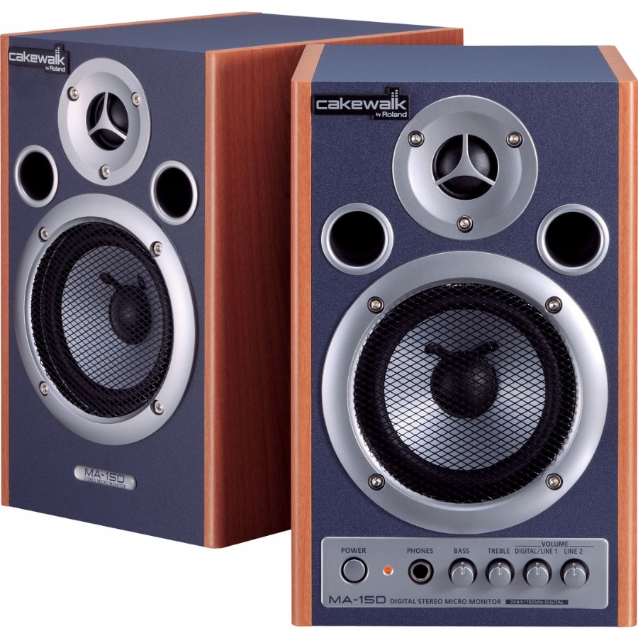 Roland MA-15D Digital Stereo Micro Monitors Woodgrain Desktop Referans Monitörleri