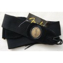 Fender 2 Cotton/Leather Straps Black