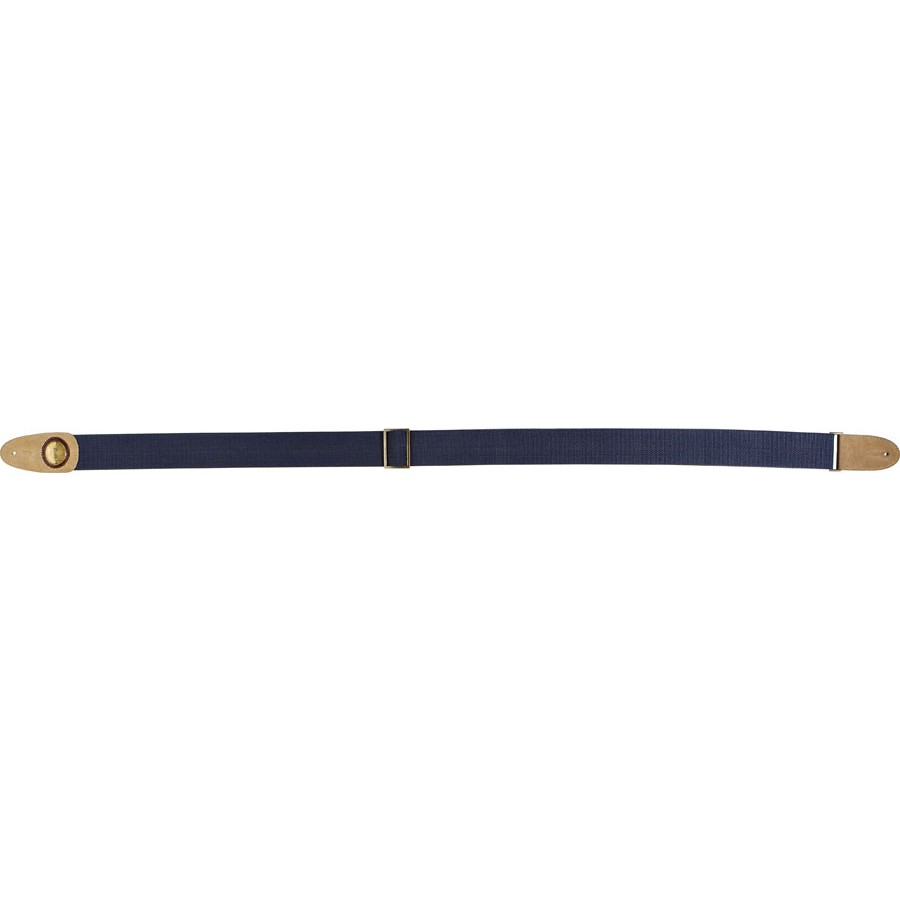 Fender 2 Cotton/Leather Straps Navy Gitar Askısı