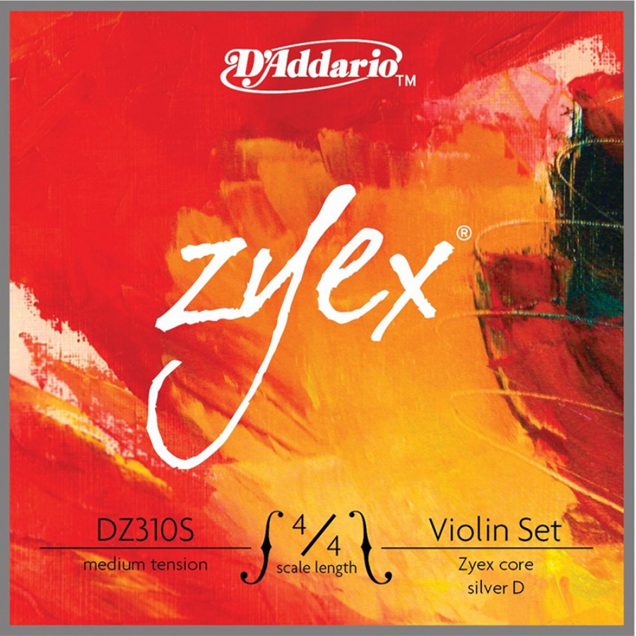 D'Addario Zyex Violin Set Silver D 4/4 Medium DZ310S Takım Tel Keman Teli