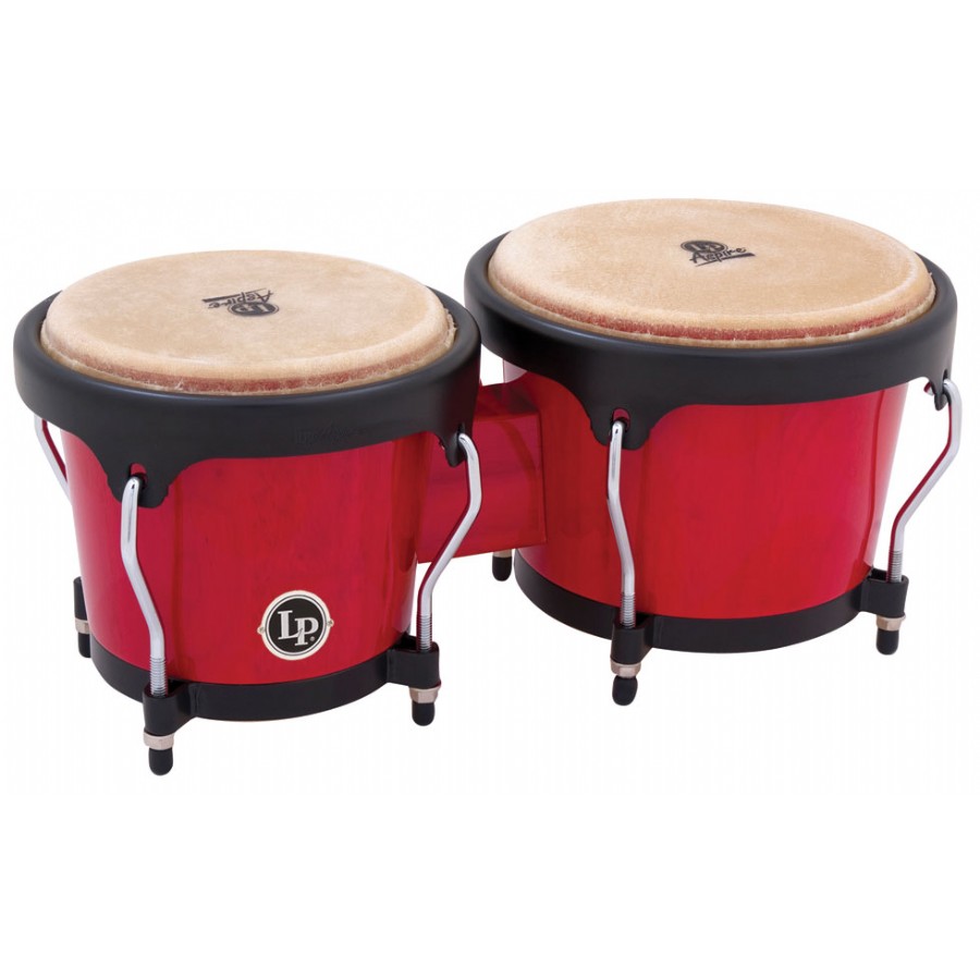 LP Aspire Wood Bongos LPA601 RW - Red/Black Bongo