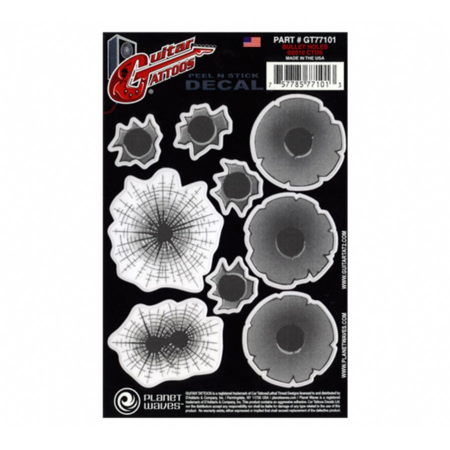 Planet Waves Bullet Holes GT77101 Gitar Sticker