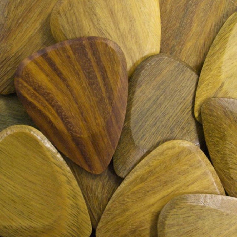 Timber Tones Lignum Vitae (Guaiacum officinale) Pick TTLV4P - Dörtlü Paket Pena