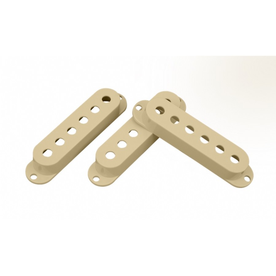 DiMarzio Vintage Strat Pickup Cover (Strat) Creme - 3 Adet Manyetik Kapağı