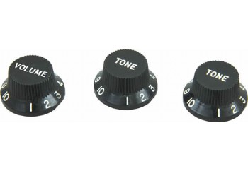 DiMarzio DM2111 Strat Replacement Knob Set Siyah - Potans Düğmesi (3 Adet)