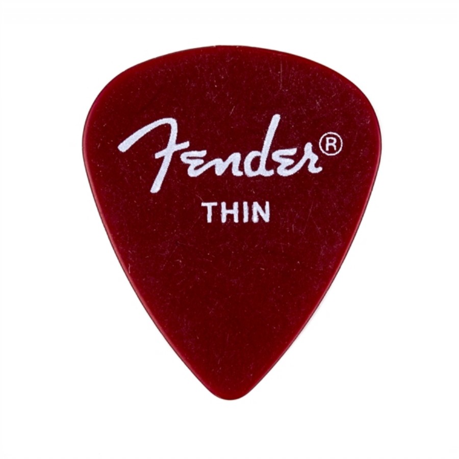 Fender California Clear Picks Candy Apple Red - Thin - 1 Adet Gitar Penası