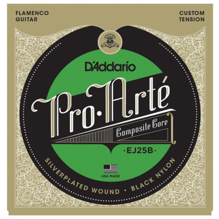 D'addario EJ25B Composites Flamenco Black Nylon Takım Tel Flamenko Gitar Teli