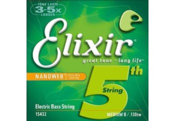 Elixir 15432 Medium B .130 - Bas Gitar Tek Tel