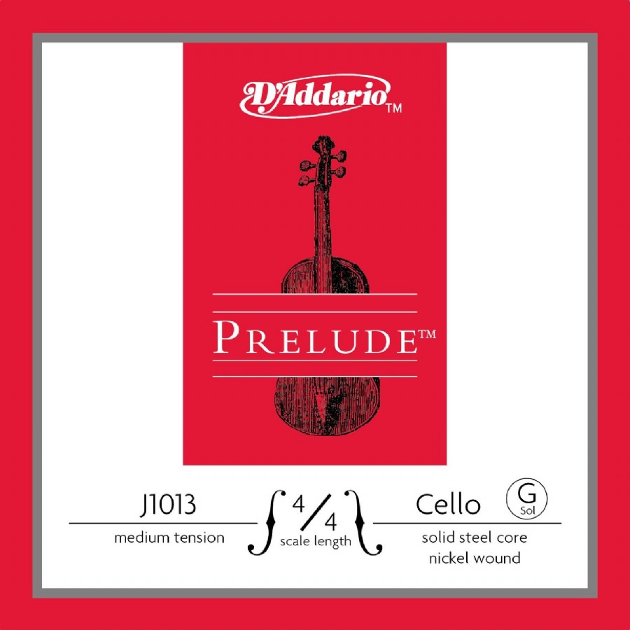 D'Addario J1013 4/4 Prelude Cello Single G Medium Tension G (Sol) Tek Tel Çello Teli (G) Sol