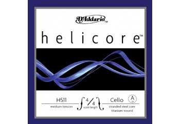 D'Addario H511 Helicore Cello Single A String, 4/4 Scale, Medium Tension A (La) - Tek Tel - Çello Teli (A) La