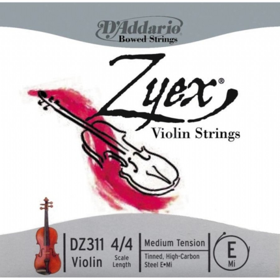 D'Addario DZ311 Zyex 4/4 Violin E String E (Mi) - Tek Tel Keman Teli