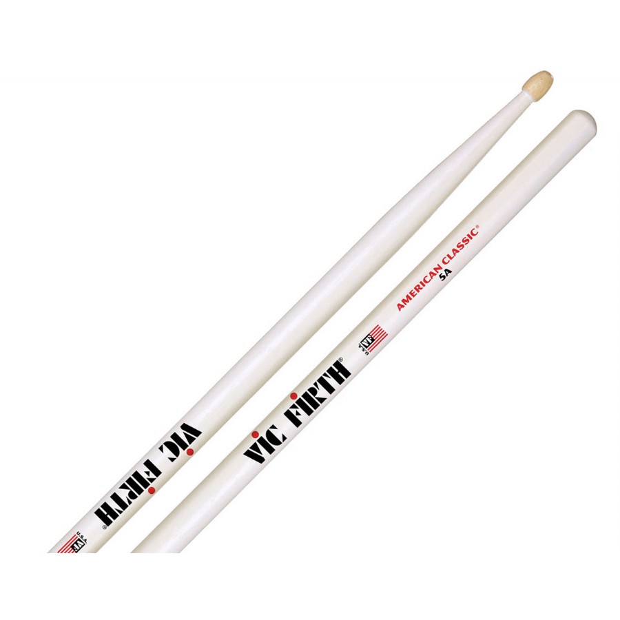 Vic Firth American Classic 5AW - Beyaz (Ağaç Uçlu) Baget