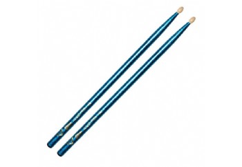 Vater VCB5A Color Wrap 5A Wood Tip Drum Sticks Blue Sparkle - Baget
