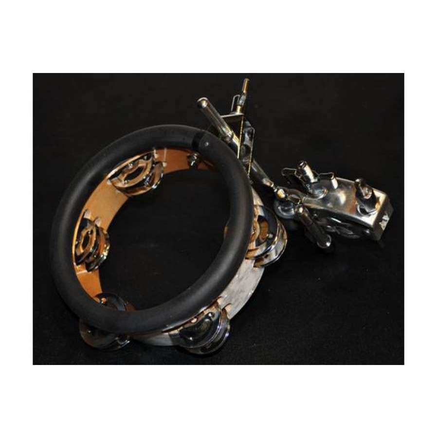 Toca Percussion TD-JHMTP1 Jingle-Hit Tambourine with Gibraltar Mount Marine Pearl Finish 6 inch