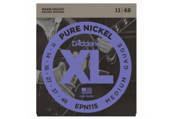 D'Addario EPN115 Pure Nickel, Blues/Jazz Rock, 11-48 Takım Tel -  Elektro Gitar Teli 011-048