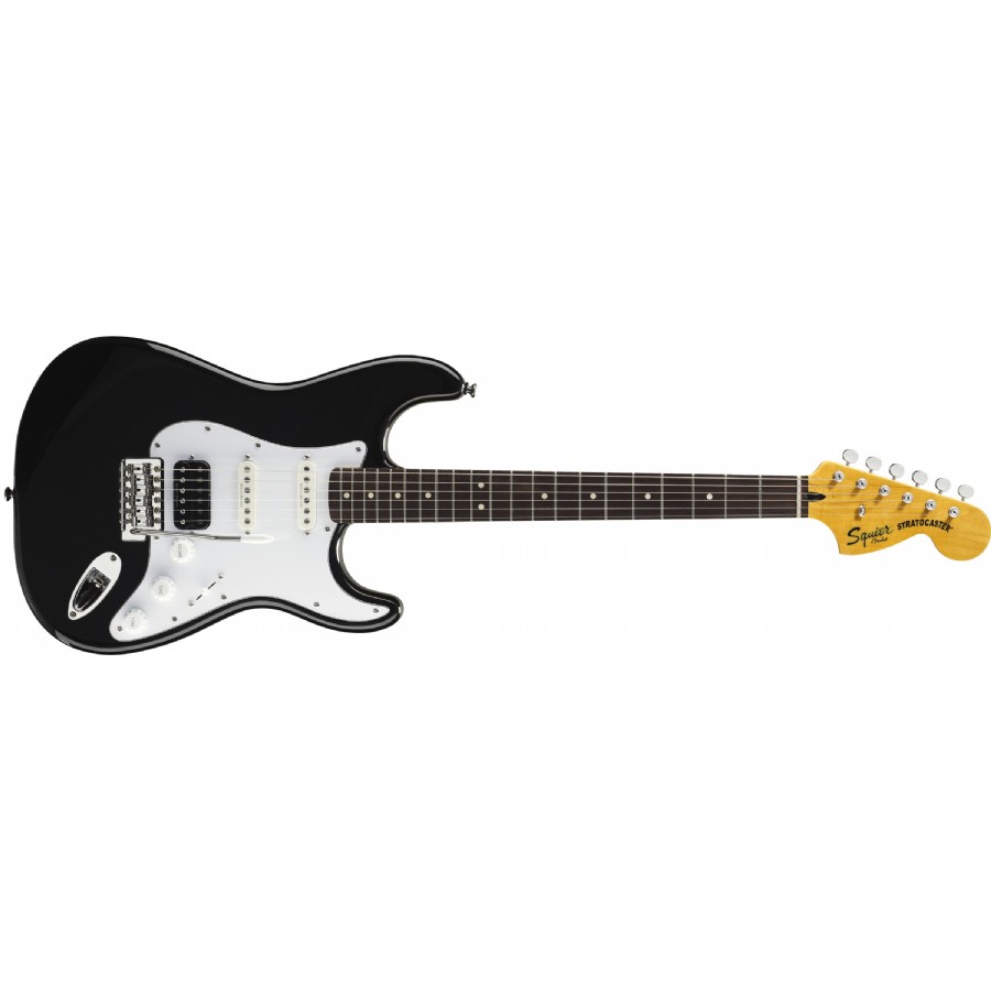 Squier Vintage Modified Stratocaster HSS Black - Indian Laurel Elektro Gitar