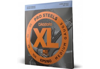 D'Addario EPS160 ProSteels Bass, Medium, 50-105, Long Scale Takım Tel - Bas Gitar Teli 050-105
